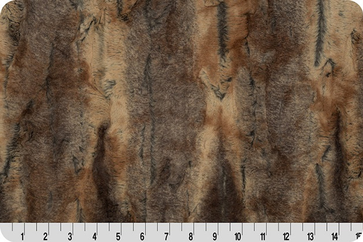 Shannon Fabrics - Luxe Cuddle - Red Fox, Amber/Taupe