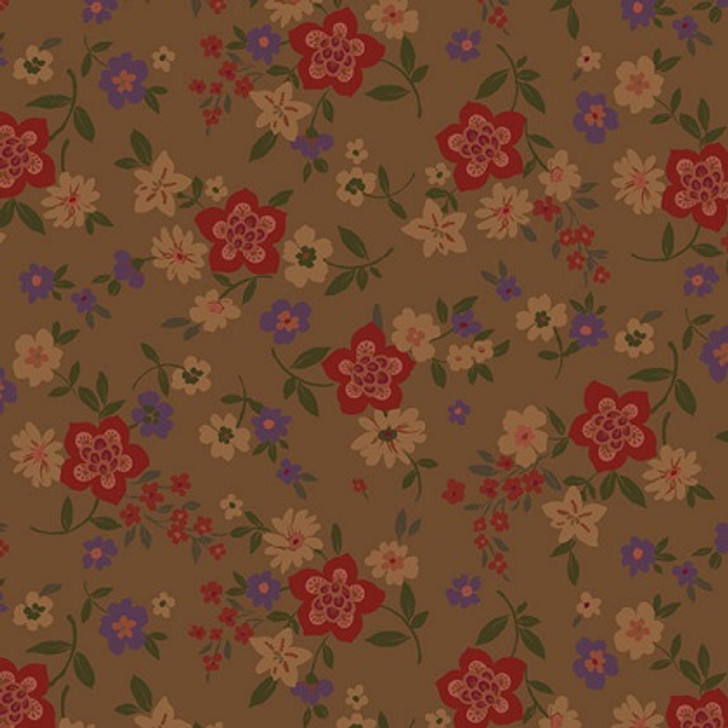 Marcus Fabrics - Ginger Grove - Floral, Coffee