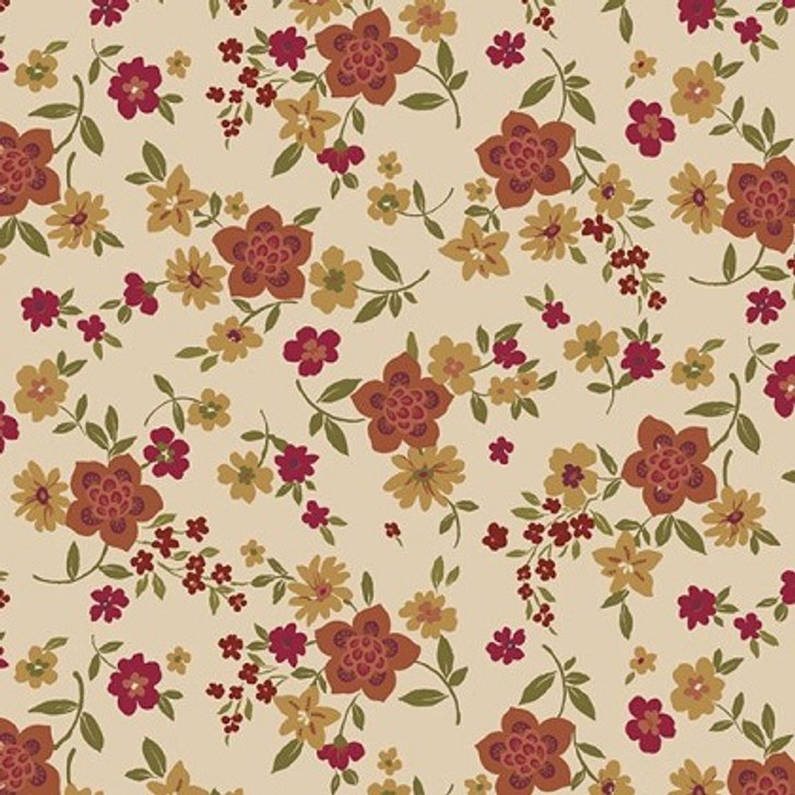 Marcus Fabrics - Ginger Grove - Floral, Cream