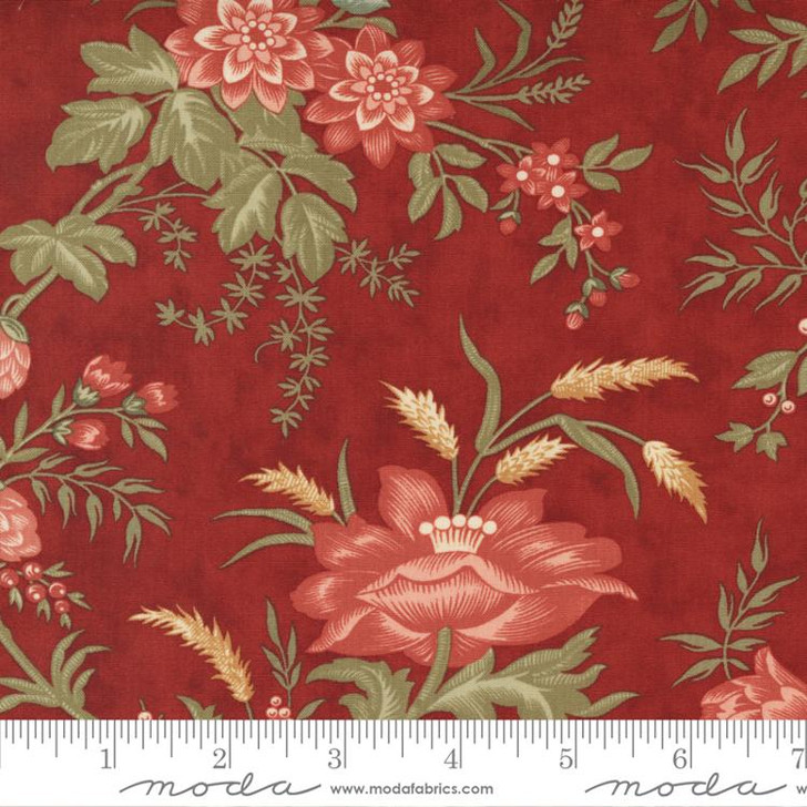 Moda - Rendezvous - Floral Toile, Crimson