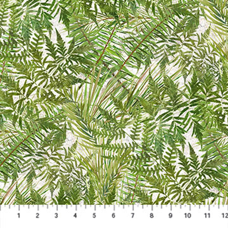 Northcott - Tenderwood - Fern Toss, Green