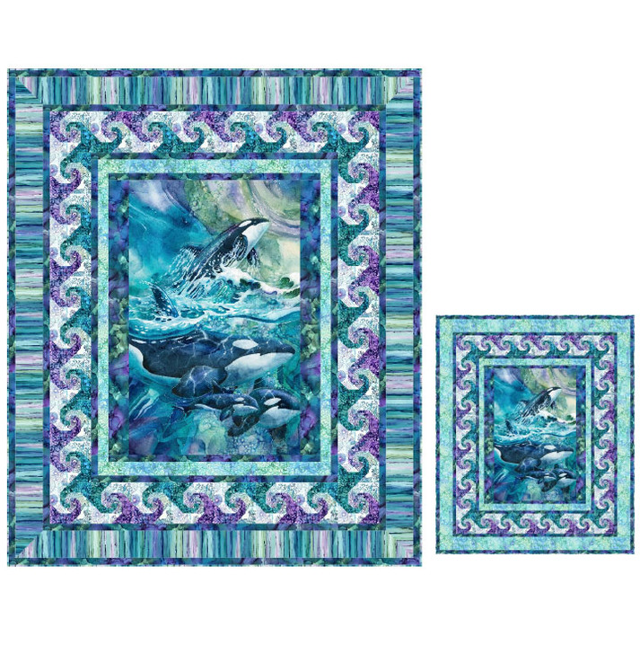 Northcott Pattern - Whale Song - 60" x 72"