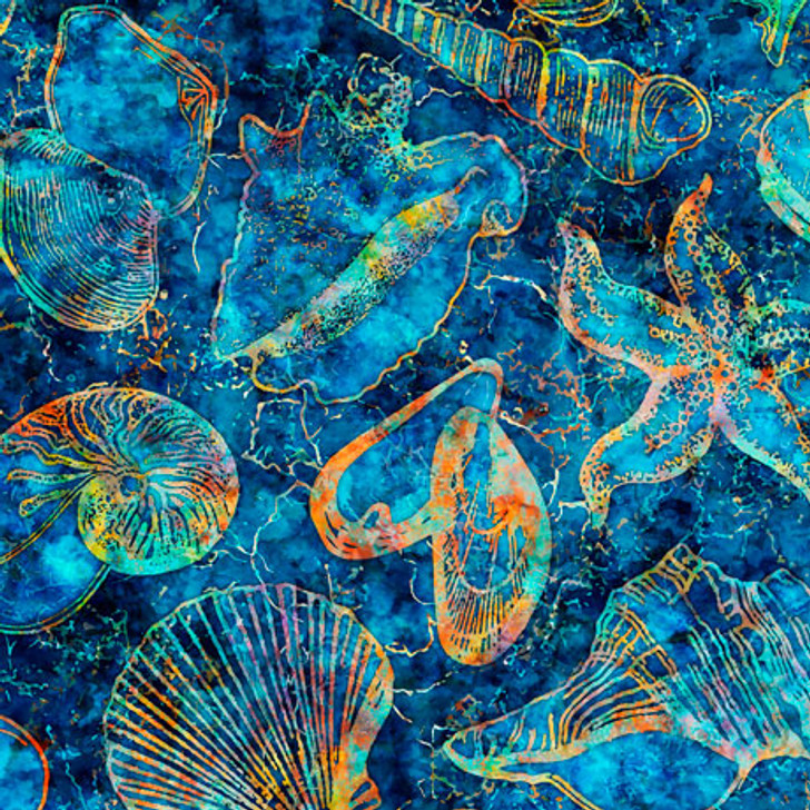 Quilting Treasures - Oceana - Seashells, Ocean