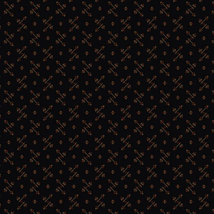 Marcus Fabrics - Butternut and Peppercorn - Paprika, Black