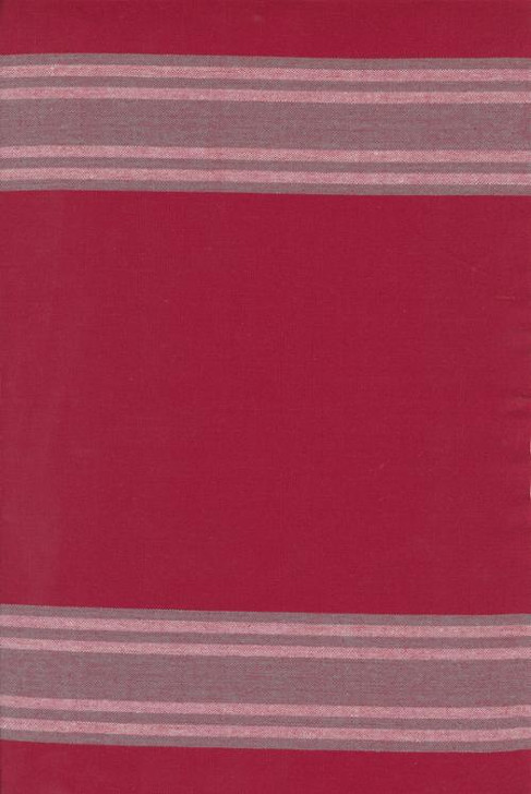 Moda - Enamoured Toweling - 18" Hemmed Edge - Double Stripe, Red