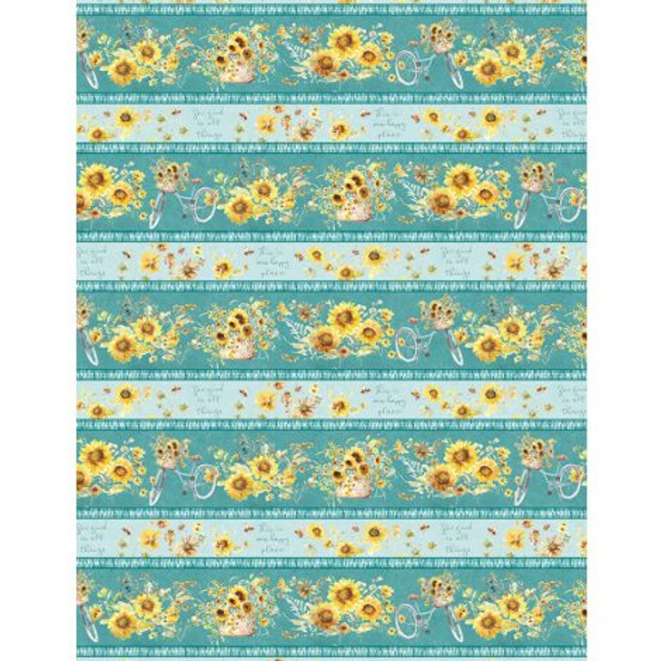 Wilmington Prints - Sunflower Sweets - Repeating Stripe, Multi