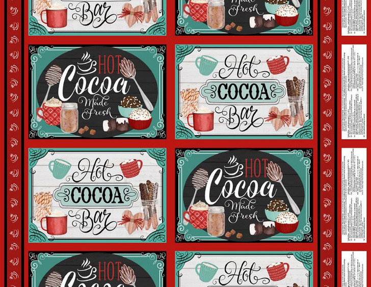 Wilmington Prints - Cocoa Sweet - 24" Placemat Panel, Multi