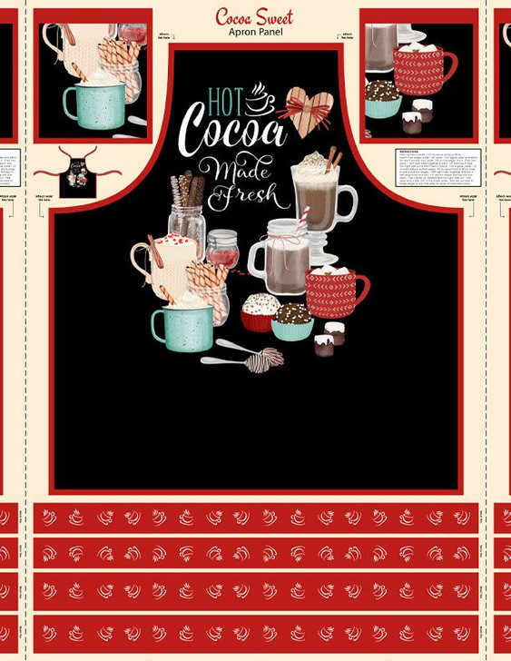 Wilmington Prints - Cocoa Sweet - 24" Apron Panel