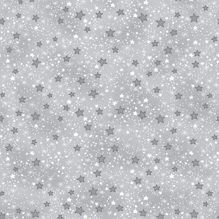 A.E. Nathan - Comfy Flannel Prints - Small Stars, Grey