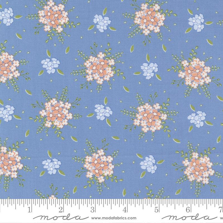 Moda - Peachy Keen - Blooming Floral, Blue