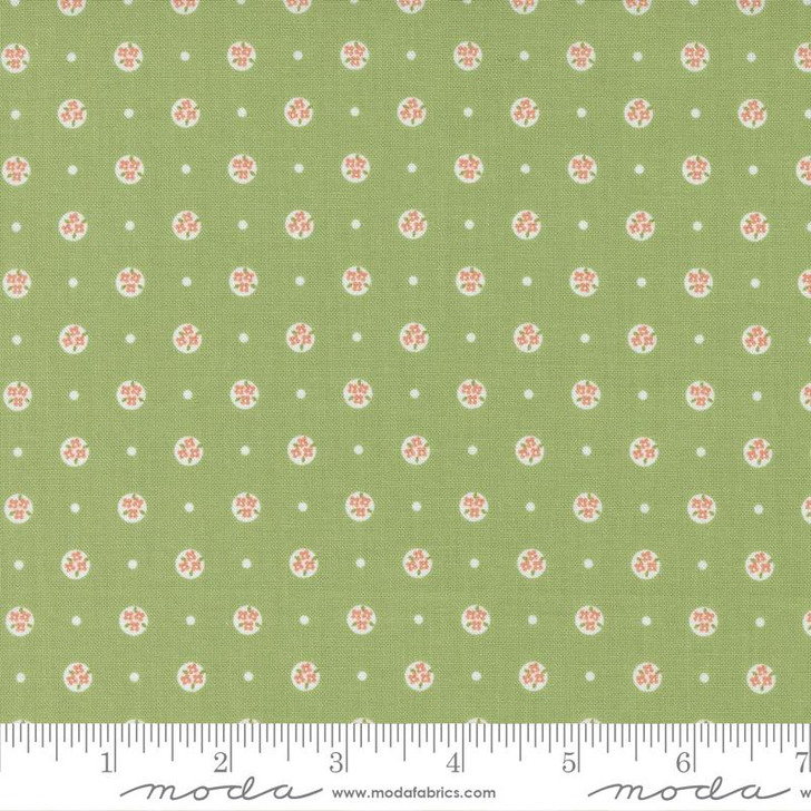 Moda - Peachy Keen - Posy Polka, Fern