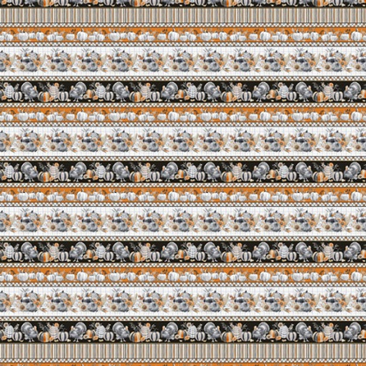 Blank Quilting - Harvest Classics - Autumn Border Stripe, Orange