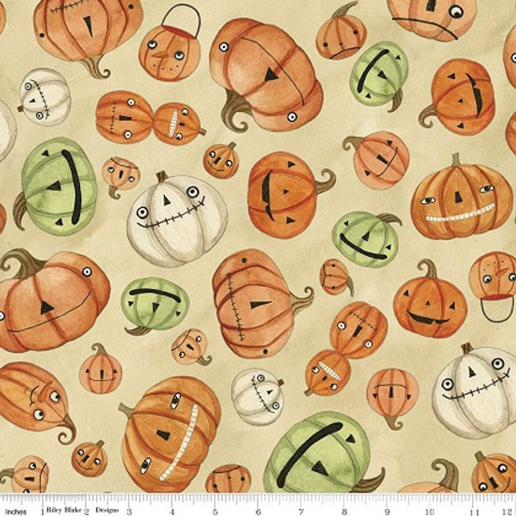 Riley Blake - Halloween Whimsy - Pumpkins, Parchment