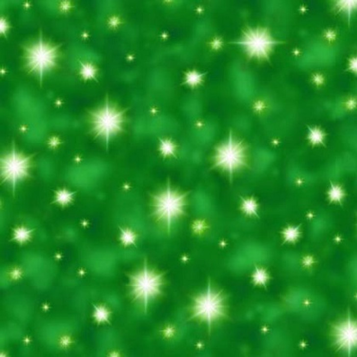 Quilting Treasures - The Newborn King - Stars, Green
