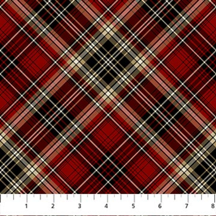 Northcott - For the Love of Pete - Plaid, Red