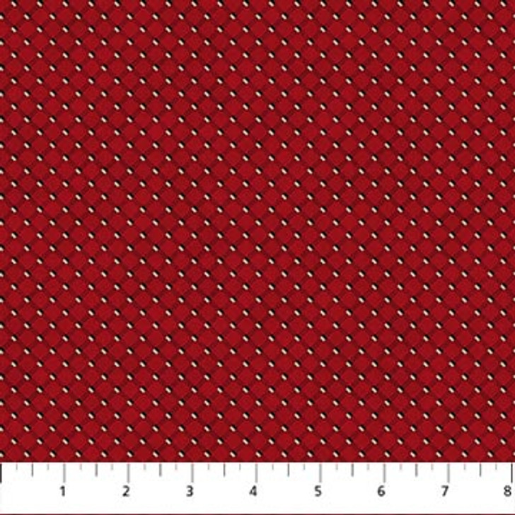 Northcott - For the Love of Pete - Geometric Print, Red