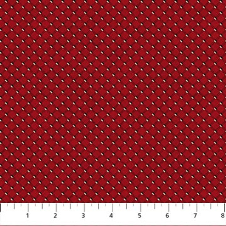 Northcott - For the Love of Pete - Geometric Print, Red