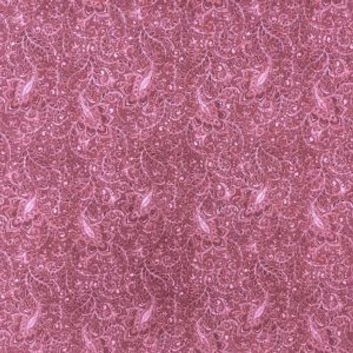 Oasis Fabrics - 118" Classic - Tonal Floral, Dark Rose