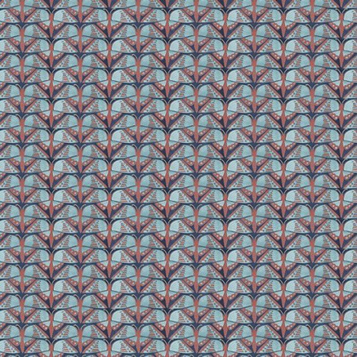 Blank Quilting - Sophisti-cats - Stylized Butterflies, Light Blue