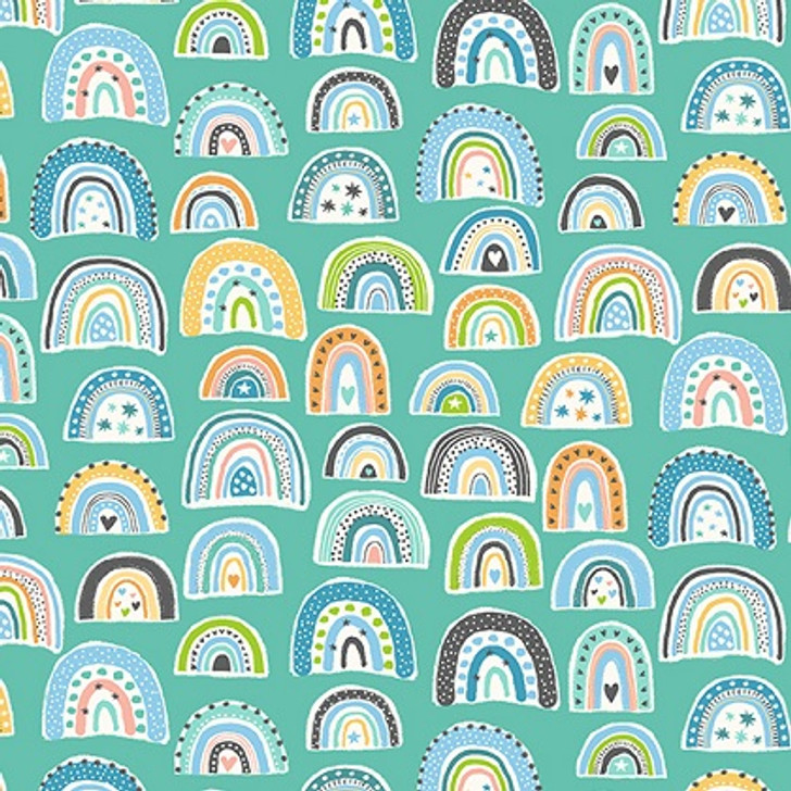 Makower - In The Jungle - Rainbows, Blue