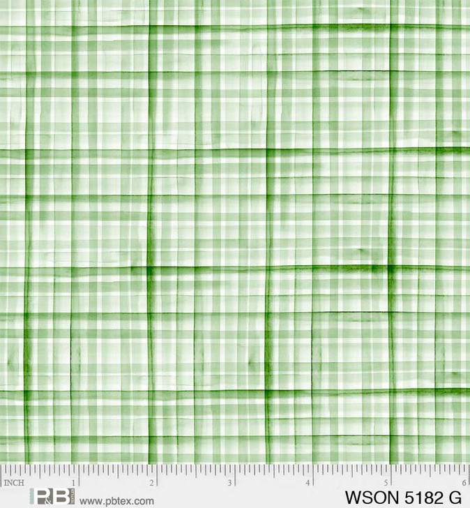 P & B Textiles - Whisper Song - Plaid, Green