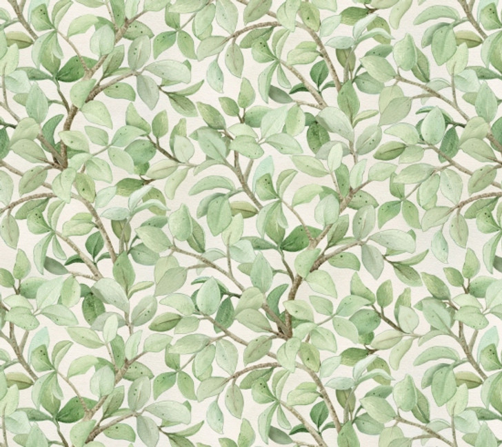 Elizabeth Studio - Beautiful Birds - Green Leaves, Cream