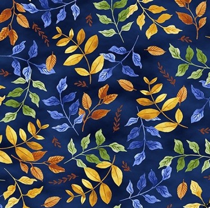 Hoffman Califorina - Bountiful and Blue - Stems, Navy