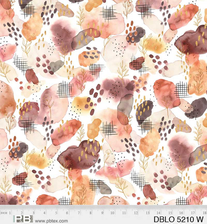 P & B Textiles - Desert Blooms - Blooms, White