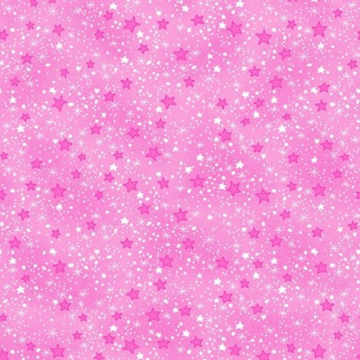 A.E. Nathan - Comfy Flannel Prints - Pink & White Stars, Pink