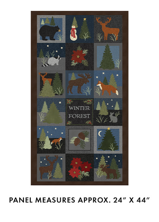 Benartex Traditions - Winter Forest - 24" Winter Forest Panel, Multi