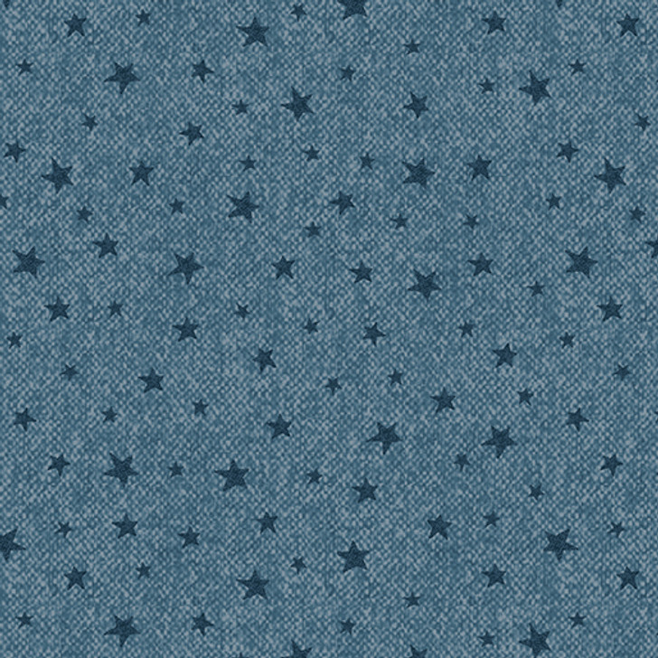 Benartex Traditions - Winter Forest - Wooly Stars, Blue