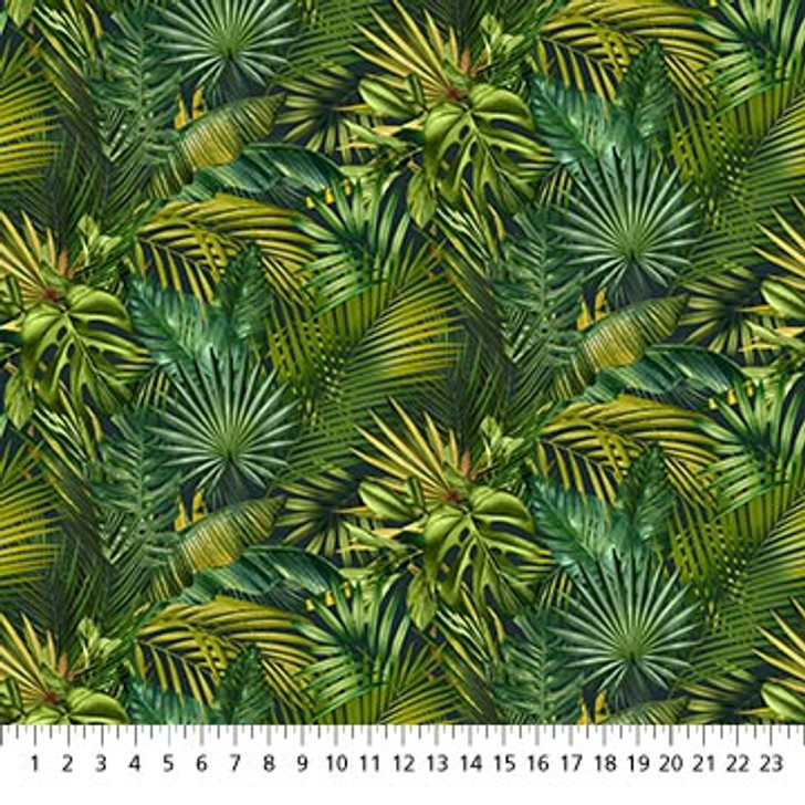 Northcott - Jungle Queen - Jungle Plants, Green