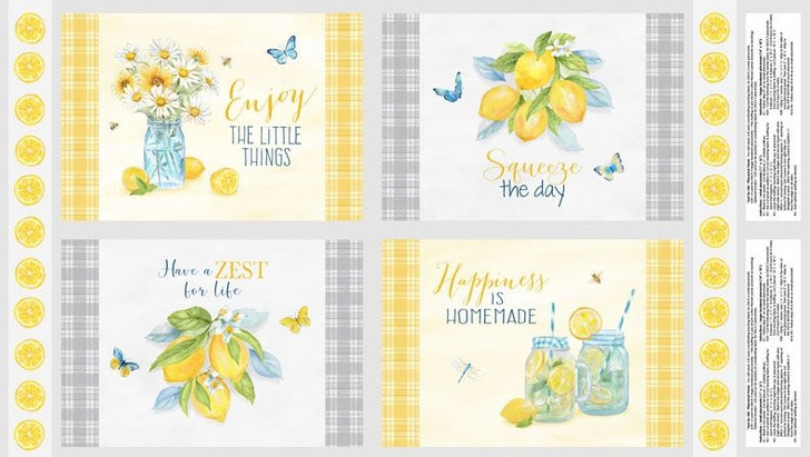 Wilmington Prints - Zest For Life - 24" Placemat Panel, Multi