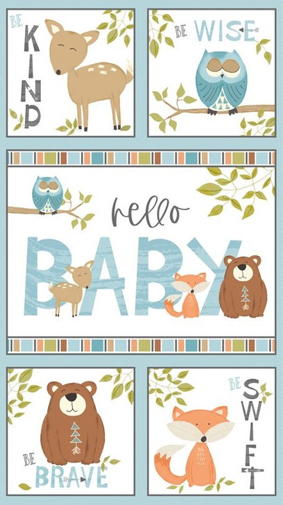 Wilmington Prints - Winsome Critters - 24" Baby Panel, Multi