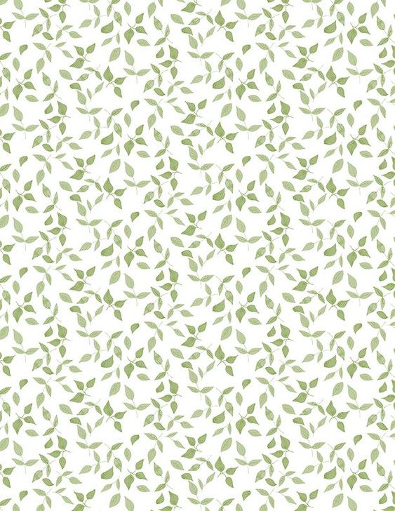 Wilmington Prints - Winsome Critters - Leaves, White