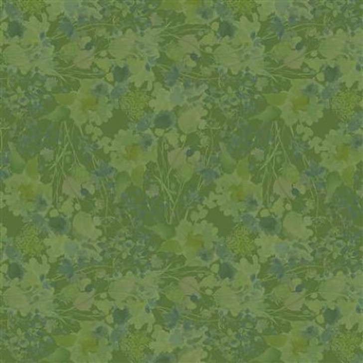 Clothworks - Poppy Dreams - Tonal Foliage, Olive