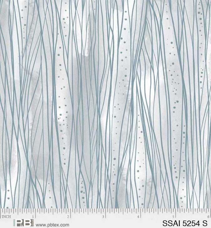 P & B Textiles - Set Sail - Abstract Lines, Silver