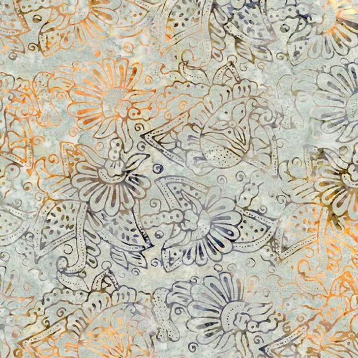 Timeless Treasures - Tonga Windsong Batik - Nautical Florals, Breeze