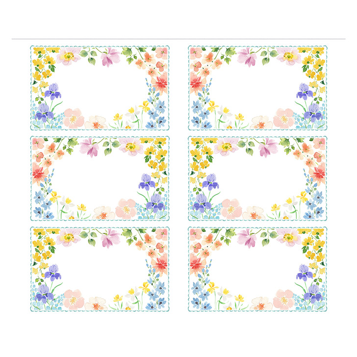 Clothworks - Spring Has Sprung - 36" Placemat Panel, White