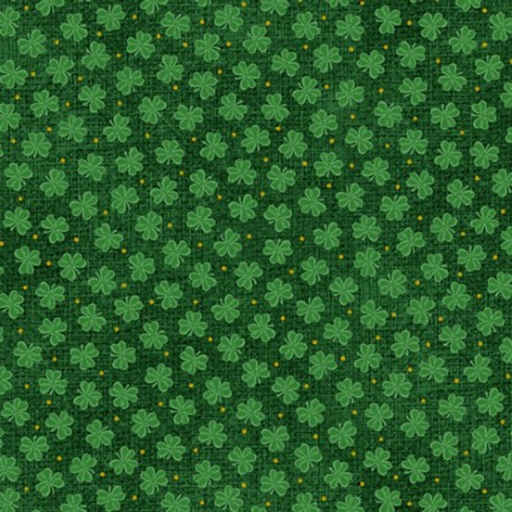 Quilting Treasures - St. Pat's & Cats  - Shamrocks, Green