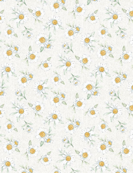 Wilmington Prints - Daisy Days - Daisies, Cream