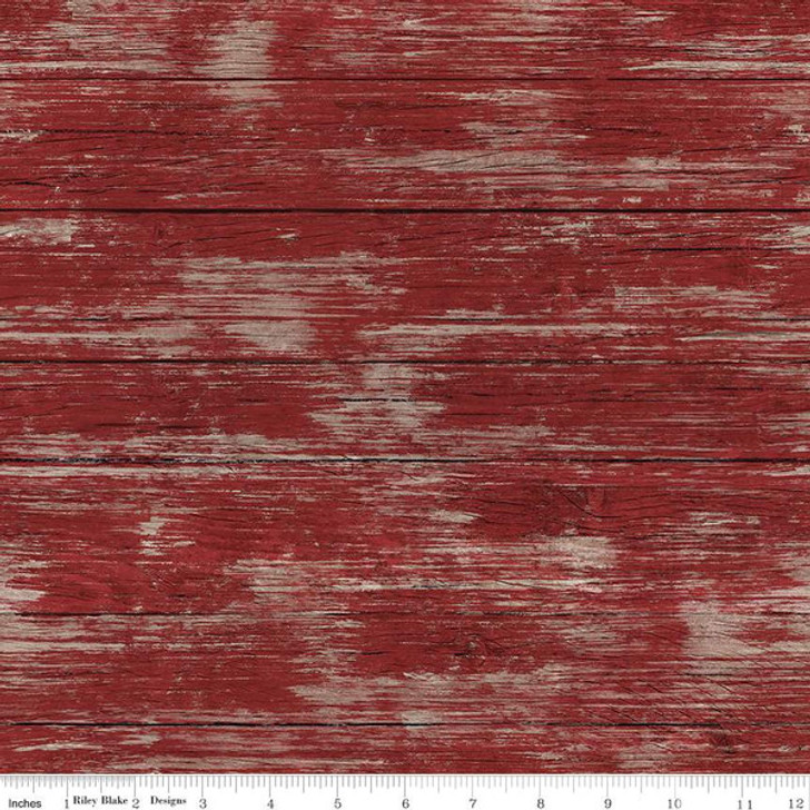 Riley Blake - Spring Barn Quilts - Barnwood, Red