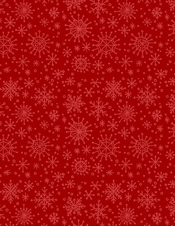 Wilmington Prints - Baking Up Joy - Snowflakes, Red