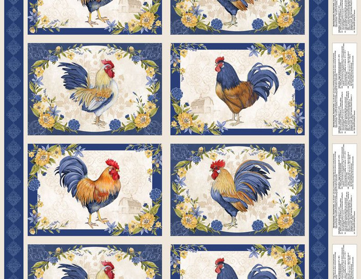 Wilmington Prints - Morning Serenade - 24" Placemat Panel, Blue