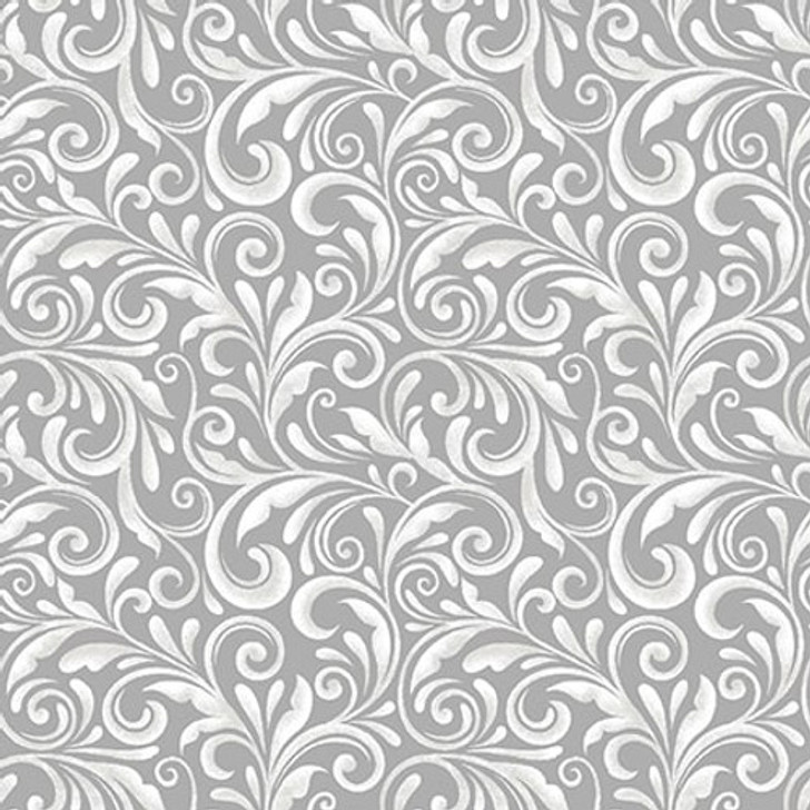 Henry Glass - Quilted Kitties - Swirls, Gray