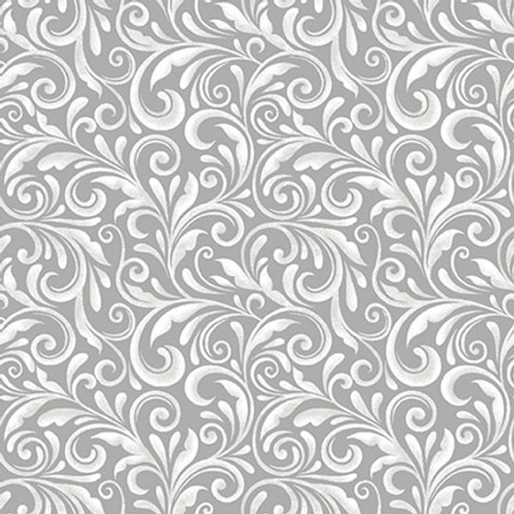 Henry Glass - Quilted Kitties - Swirls, Gray