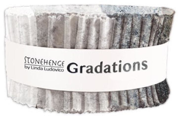 Northcott - Stonehenge Gradations II - 40 x 2½" Strip Roll, Graphite