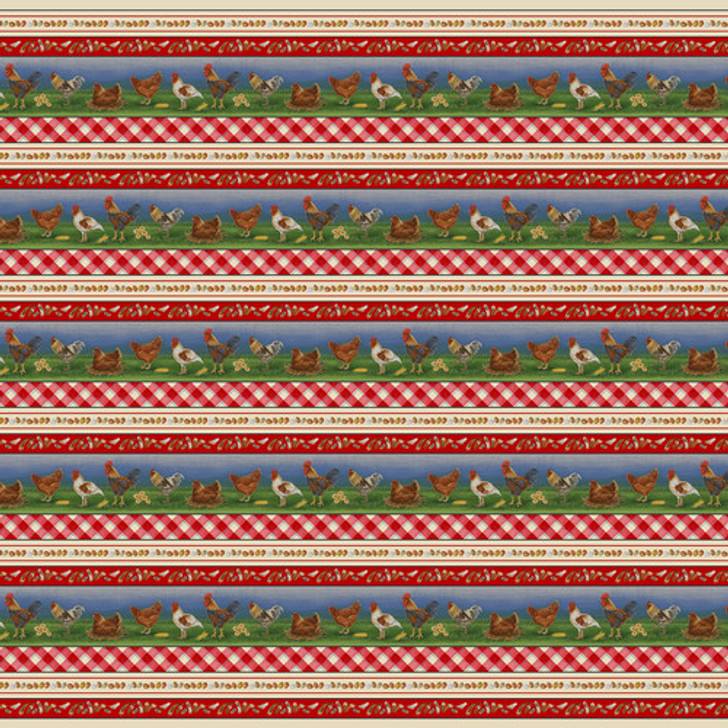 Studio E - The Chicken Club - Border Stripe, Multi