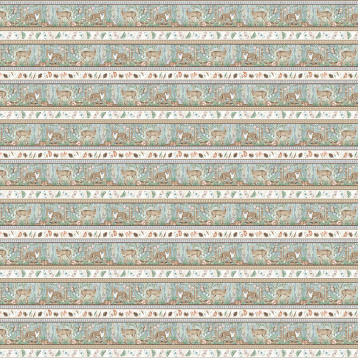 Blank Quilting - Jaded Forest - Border Stripe, Ivory