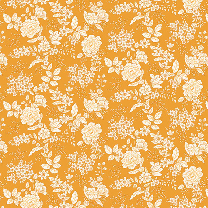 Henry Glass - Tranquility - Floral Design, Orange